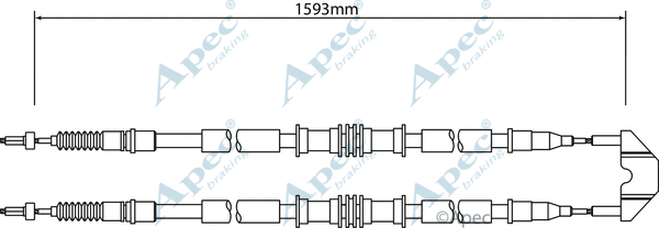 Cable Pull, parking brake (CAB1451)
