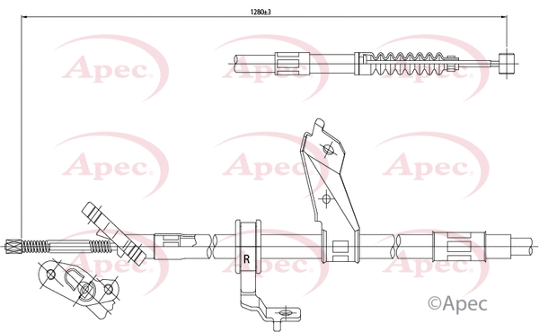 Cable Pull, parking brake (CAB1438)
