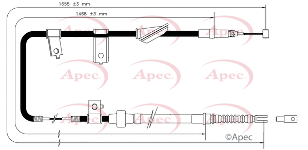 Cable Pull, parking brake (CAB1575)
