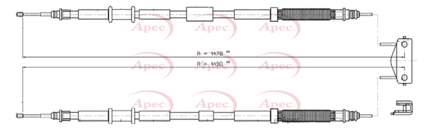 Cable Pull, parking brake (CAB1578)