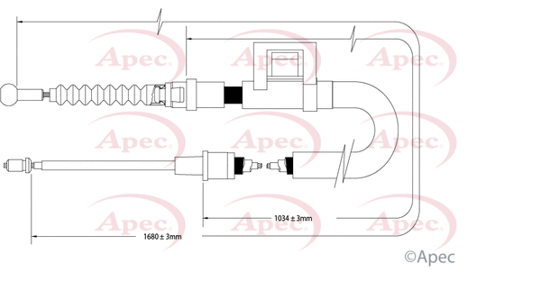 Cable Pull, parking brake (CAB1423)