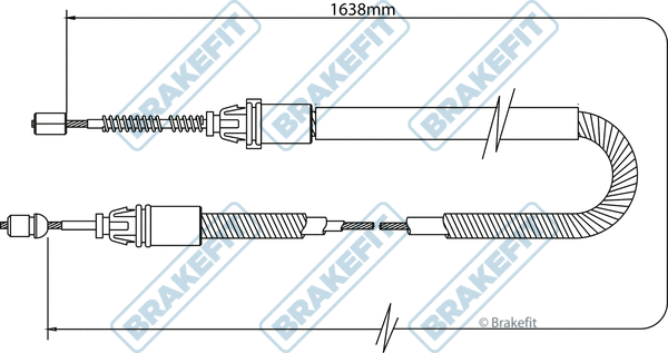 Cable Pull, parking brake (BBC3330)