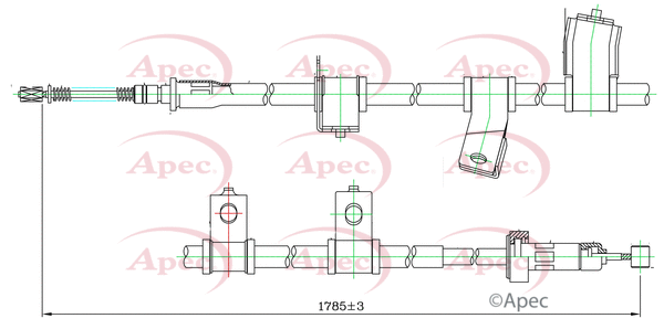 Cable Pull, parking brake (CAB1689)