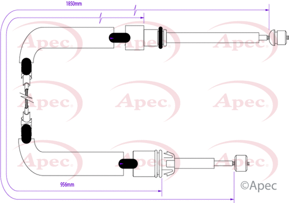 Cable Pull, parking brake (CAB1552)