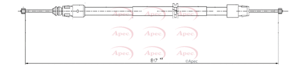 Cable Pull, parking brake (CAB1028)
