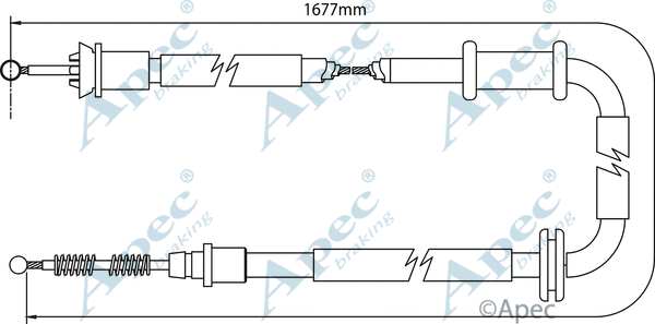 Cable Pull, parking brake (CAB1065)