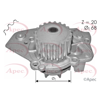 Water Pump, engine cooling (AWP1387)