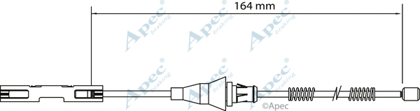 Cable Pull, parking brake (CAB1124)