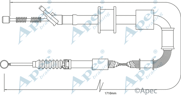 Cable Pull, parking brake (CAB1424)