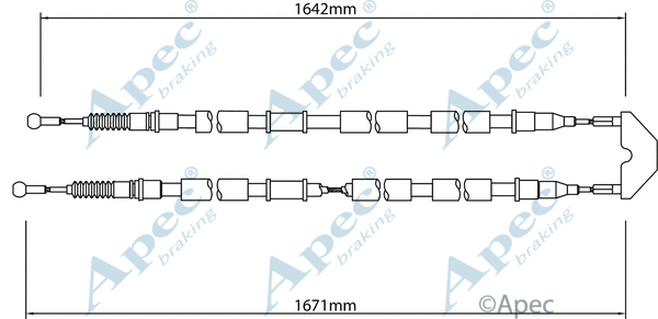 Cable Pull, parking brake (CAB1459)