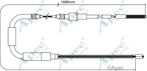 Cable Pull, parking brake (CAB1525)