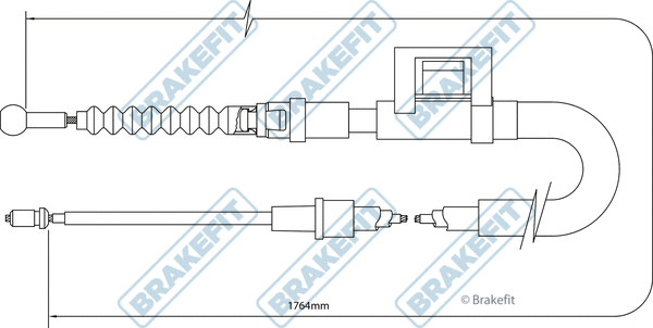 Cable Pull, parking brake (BBC3406)
