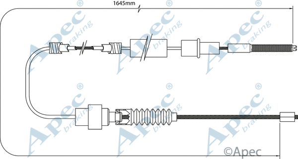 Cable Pull, parking brake (CAB1524)