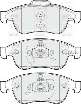Brake Pad Set, disc brake (PAD1669B)