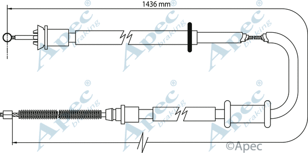 Cable Pull, parking brake (CAB1117)