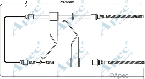 Cable Pull, parking brake (CAB1172)