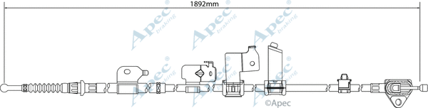 Cable Pull, parking brake (CAB1540)