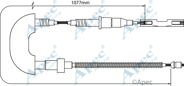 Cable Pull, parking brake (CAB1010)