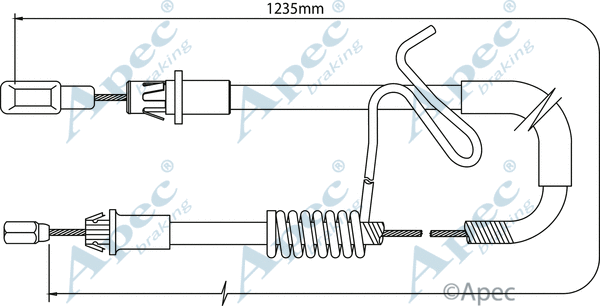 Cable Pull, parking brake (CAB1192)