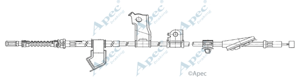 Cable Pull, parking brake (CAB1214)