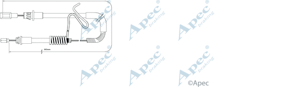 Cable Pull, parking brake (CAB1195)