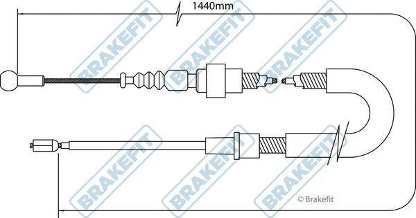 Cable Pull, parking brake (BBC3015)