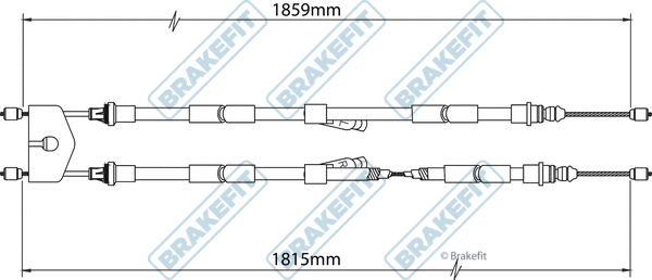 Cable Pull, parking brake (BBC3504)