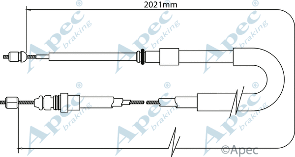 Cable Pull, parking brake (CAB1379)