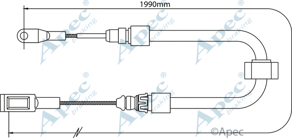 Cable Pull, parking brake (CAB1282)