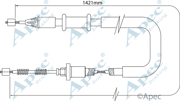 Cable Pull, parking brake (CAB1372)