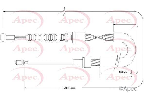 Cable Pull, parking brake (CAB1534)