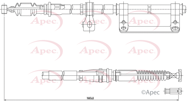 Cable Pull, parking brake (CAB1249)