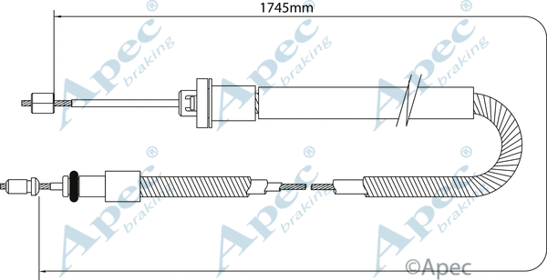 Cable Pull, parking brake (CAB1035)