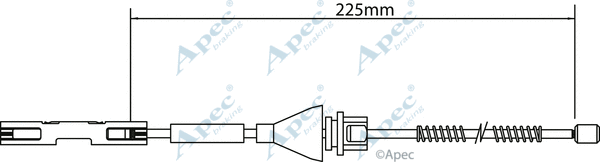 Cable Pull, parking brake (CAB1153)