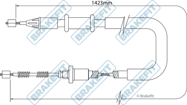 Cable Pull, parking brake (BBC3304)