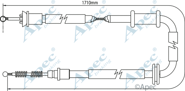 Cable Pull, parking brake (CAB1064)