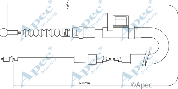 Cable Pull, parking brake (CAB1408)