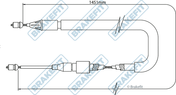 Cable Pull, parking brake (BBC3352)