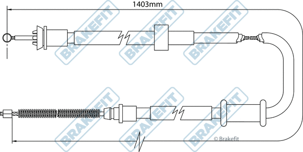 Cable Pull, parking brake (BBC3116)