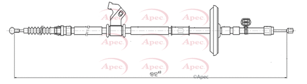 Cable Pull, parking brake (CAB1099)