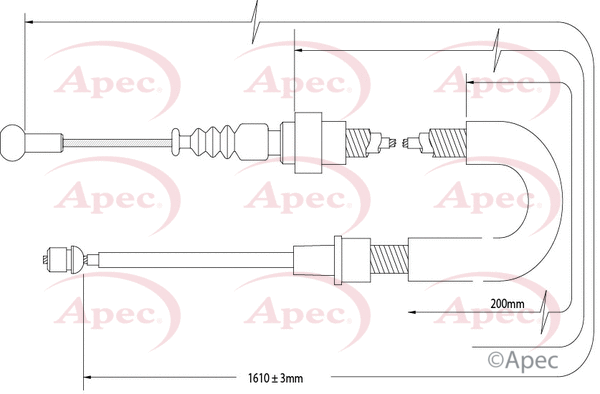 Cable Pull, parking brake (CAB1576)