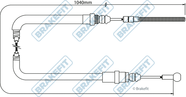 Cable Pull, parking brake (BBC3056)