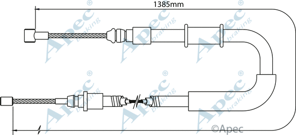 Cable Pull, parking brake (CAB1070)