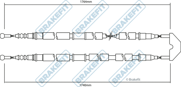 Cable Pull, parking brake (BBC3499)