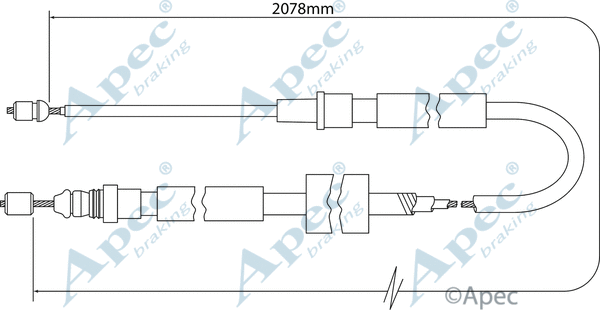 Cable Pull, parking brake (CAB1380)