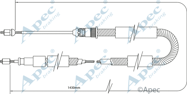Cable Pull, parking brake (CAB1329)