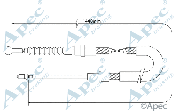 Cable Pull, parking brake (CAB1014)