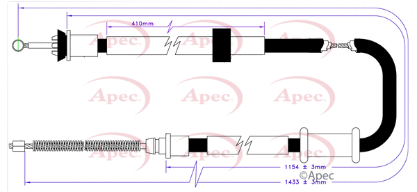 Cable Pull, parking brake (CAB1118)