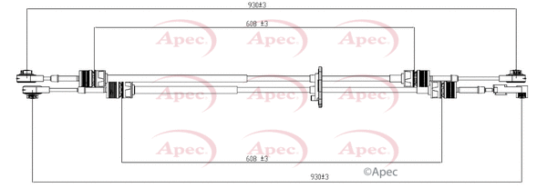 Cable Pull, manual transmission (CAB7023)