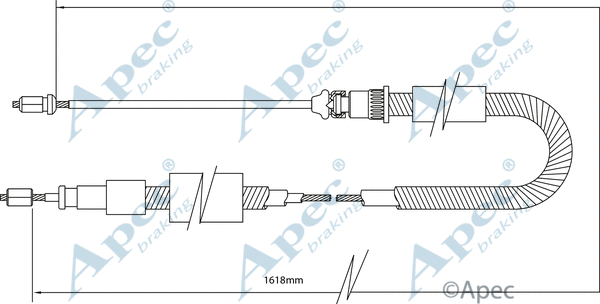 Cable Pull, parking brake (CAB1342)